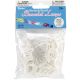 Stretch Band Bracelet Loops With S Clips White