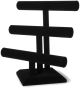 Triple Bar Jewelry Stand 12 Inches X 12 Inches Black Velvet