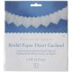 Bridal Tissue Paper Garland Heart 9 Feet White