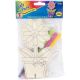 Wood Figure for Kids with Markers Flower
