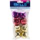 Jingle Bells 35mm Gold and Red and Pink