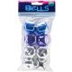 Jingle Bells 35mm Silver Purple and Blue