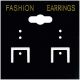 Earring Cards 2 X 2 Inches Black PVC