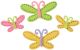 Felties Stickers Butterflies with Stitches Assorted Sizes and Colors