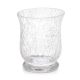 Cracked Glass Hurricane Candle Holder Clear 3.43 X 4.25 Inches