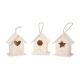 Unfinished Wood Bird House Assorted Styles 3.9 X 2.8 X 4.3 Inches