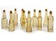 Vintage Glass Bottles with Corks Assorted 5 inch Amber