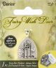Fairy Door metal Charm Triangle Window Antique Silver