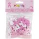 Breast Cancer Ribbons Foam Stickers Pink Assorted