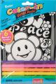 Velvet Color In Poster Smiley Face and Peace 6 X 9 Inches