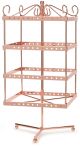 Metal Jewelry Display Spinner 6 X 6 X 13 Inches Copper
