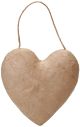 Paper Mache Puffy Heart Ornament 5.5 Inches