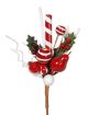 Christmas Floral Peppermint Candy Christmas Picks 11 Inches