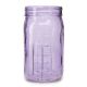 Mason Jar Transparent Glass Purple 3.25 X 6.5 Inches