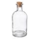 Clear Glass Small Neck Bottle with Cork 5 inches