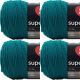 Spinrite Red Heart Super Saver Yarn Real Teal Pack of 4 Skein