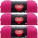 Spinrite Red Heart Super Saver Yarn Shocking Pink Pack of 3 Skein