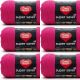 Spinrite Red Heart Super Saver Yarn Shocking Pink Pack of 6 Skein