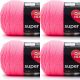 Spinrite Red Heart Super Saver Yarn Pretty n Pink Pack of 4 Skein