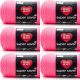 Spinrite Red Heart Super Saver Yarn Pretty n Pink Pack of 6 Skein