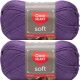 Spinrite Red Heart Soft Yarn Lavender Pack of 2 Skein