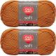 Spinrite Red Heart Soft Yarn Tangerine Pack of 2 Skein