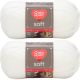 Spinrite Red Heart Soft Yarn White Pack of 2 Skein