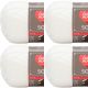 Spinrite Red Heart Soft Yarn White Pack of 4 Skein