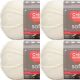 Spinrite Red Heart Soft Yarn Off White Pack of 4 Skein