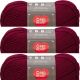 Spinrite Red Heart Soft Yarn Wine Pack of 3 Skein