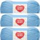 Spinrite Red Heart Soft Baby Steps Yarn Baby Blue Pack of 3 Skein