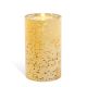 Flameless Candle Unscented Gold Mercury Glass Cylinder 6 Inches