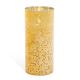 Flameless Candle Unscented Gold Mercury Glass Cylinder 8 Inches