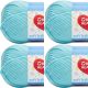 Spinrite Red Heart Soft Baby Steps Yarn Aqua Pack of 4 Skein