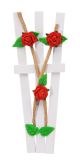 Miniature Red Rose Garden Trellis 4 Inches