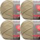 Spinrite Red Heart Soft Yarn Wheat Pack of 4 Skein
