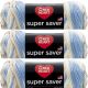 Spinrite Red Heart Super Saver Yarn Mirage Pack of 3 Skein