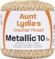 Spinrite Aunt Lydia's Metallic Crochet Thread Size 10 Natural & Gold 1 Pack of 12 Piece