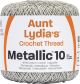 Spinrite Aunt Lydia's Metallic Crochet Thread Size 10 Silver & Silver 1 Pack of 12 Piece
