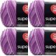 Spinrite Red Heart Super Saver Yarn Purple Tone Pack of 4 Skein