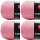 Spinrite Red Heart Super Saver Yarn Perfect Pink Pack of 4 Skein