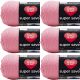 Spinrite Red Heart Super Saver Yarn Perfect Pink Pack of 6 Skein