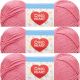 Spinrite Red Heart Soft Baby Steps Yarn Strawberry Pack of 3 Skein