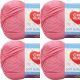 Spinrite Red Heart Soft Baby Steps Yarn Strawberry Pack of 4 Skein