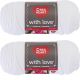 Spinrite Red Heart With Love Yarn White Pack of 2 Skein