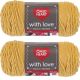 Spinrite Red Heart With Love Yarn Cornsilk Pack of 2 Skein