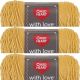 Spinrite Red Heart With Love Yarn Cornsilk Pack of 3 Skein