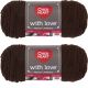 Spinrite Red Heart With Love Yarn Chocolate Pack of 2 Skein