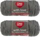 Spinrite Red Heart With Love Yarn Pewter Pack of 2 Skein