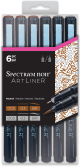 Spectrum Noir Artliner Neutral Fine Brush 6 Pack